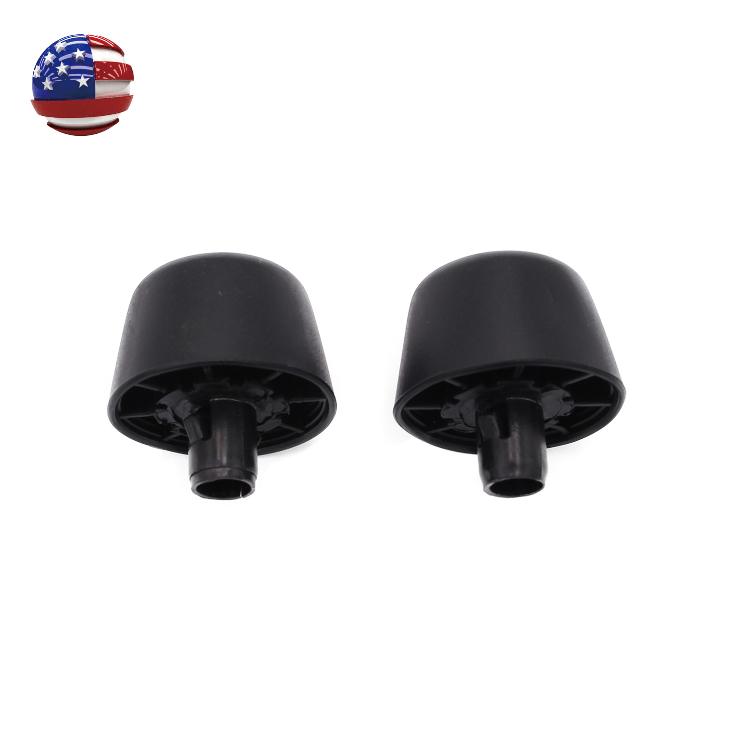 2x Black Rubber Bumper Cushion Hood Stoppers Fit for 0718 Jeep